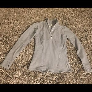 Lululemon Gray/White Herringbone Track Jacket 8